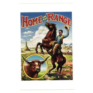 Home On The Range Postcard USPS 1993 Cowboy Western Americana Rugged Individual